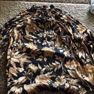 Black/gold flower blouse